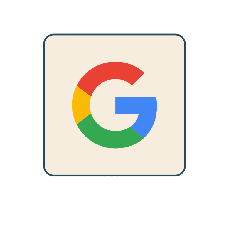 A rounded square icon with the multicolored Google G logo in red, yellow, green, and blue on a light background.